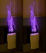 3D Illusion Effect GOD Jesus Christ Multi Colour LED Night Lamp, Pack Of 2