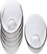 Self-Design Glass Round Party, Home, Serving Plate, Pack Of 6