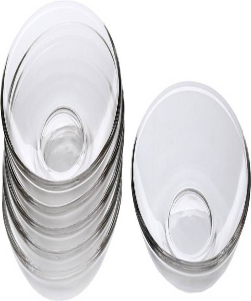 Self-Design Glass Round Party, Home, Serving Plate, Pack Of 6