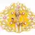 9'' Holy Star Flower Yellow Poshak
