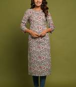 COTTON PRINTED STRAIGHT KURTI