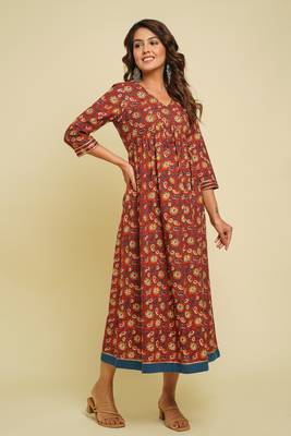 COTTON PRINTED FLORAL KURTI 4