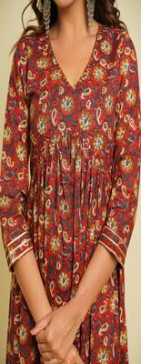 COTTON PRINTED FLORAL KURTI 6