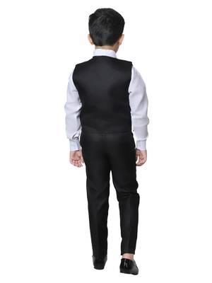 Black 3 Piece Baba Suit Set Cotton For boys // Western Wear 4