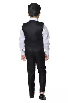 Black 3 Piece Baba Suit Set Cotton For boys // Western Wear