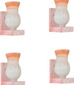 Wall Chair Designer Wall Light / Night Lamp Of Romantic Pink Stylish Wood/Colorful Glass Shade, Set of 4-Wa12