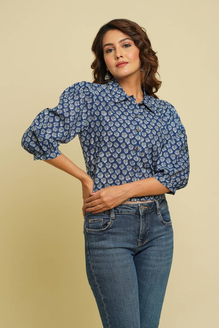 COTON PRINTED SHORT SHIRT