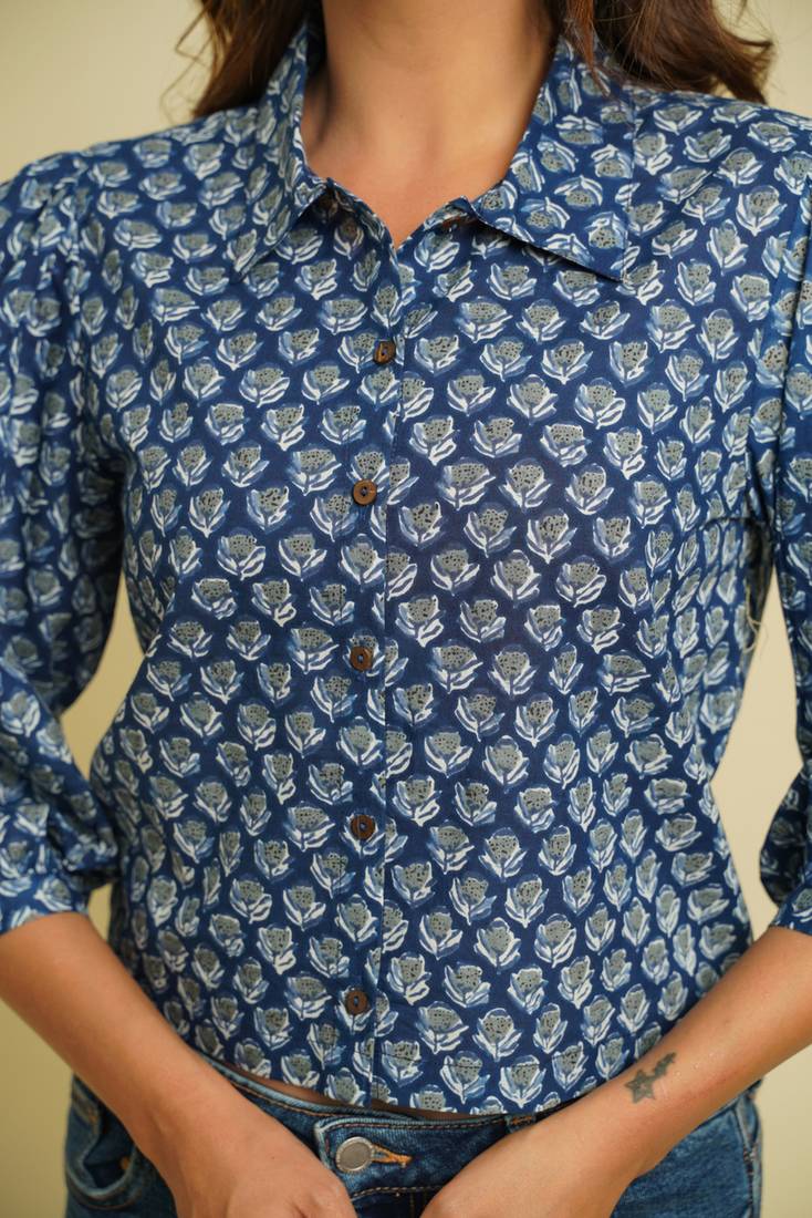 COTON PRINTED SHORT SHIRT
