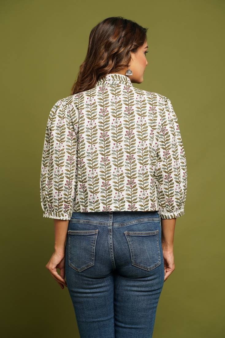 COTON PRINTED SHORT SHIRT