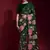 Dark Green Embroidered Georgette Saree With Blouse