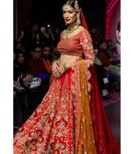 Embroidered Red Lehenga Set