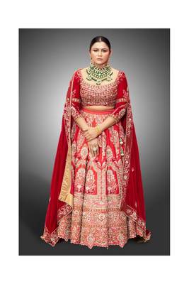 Embroidered Red Lehenga Set 2