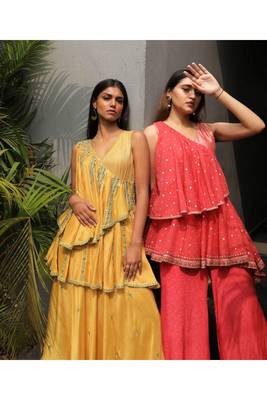 Blush Pink Two Tierred Kurta 1