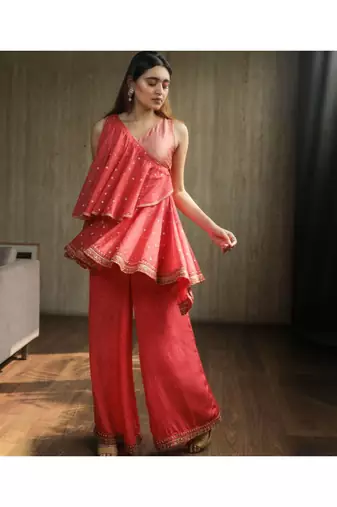 Blush Pink Two Tierred Kurta