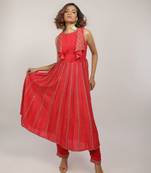 Cherry Red Embroidered Kurta Set