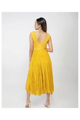 Yellow Cording Dress With Stonework 5