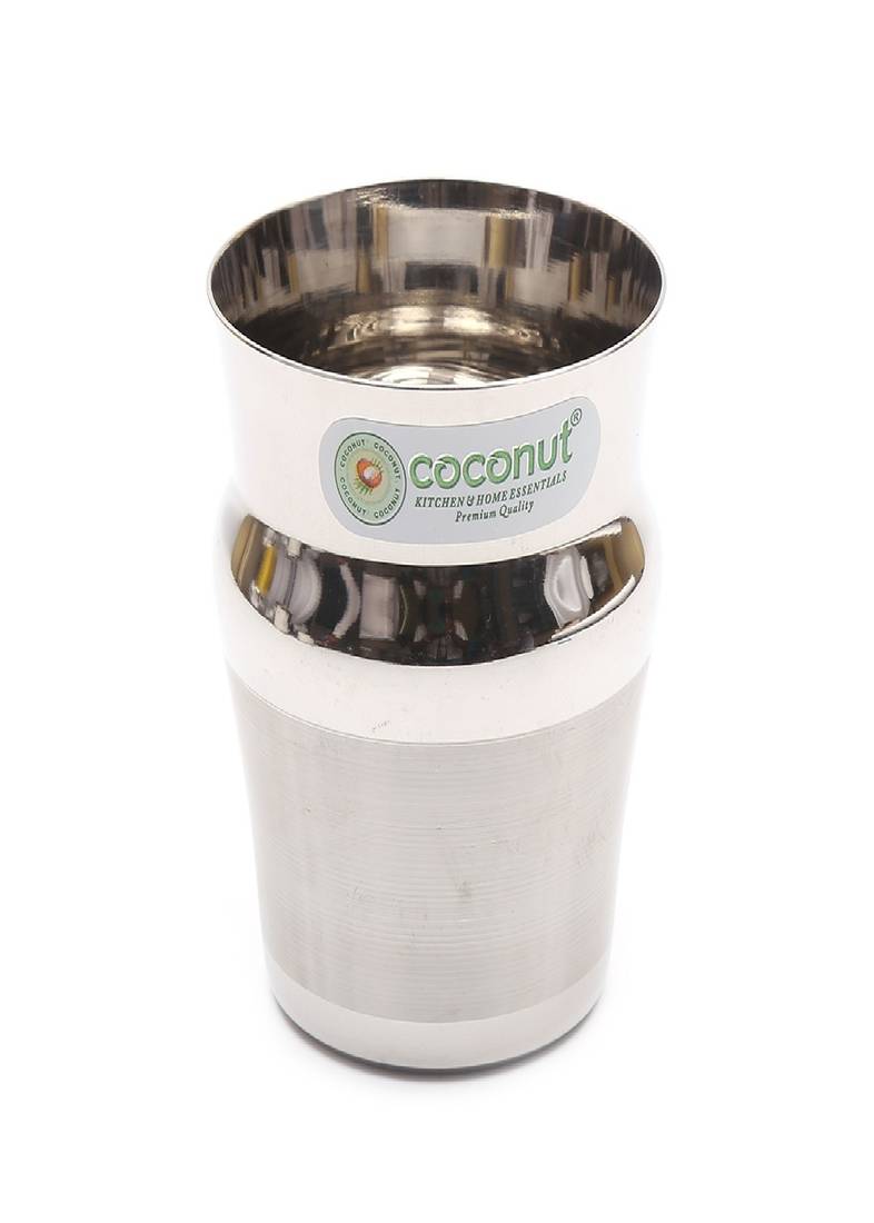 Coconut Stainless Steel Water/Juice Glass Set of 6 - Capacity 270 ml each