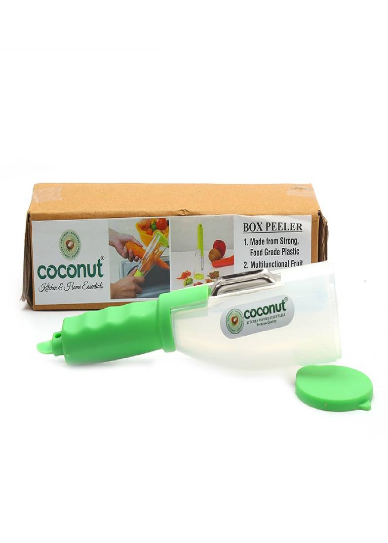 Coconut Stainless Steel Vegetable Peeler with Storage Box - 1 Unit - 19cm