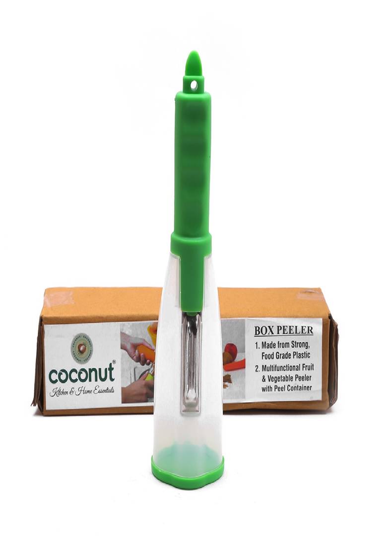 Coconut Stainless Steel Vegetable Peeler with Storage Box - 1 Unit - 19cm