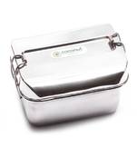Coconut Stainless Steel Rectangle Lunch Box With Plate - 1 Unit - 15cm