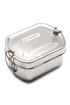 Coconut Stainless Steel Lunch Box 1 Container Rectangle Shape Single - 1 Unit - 16cm