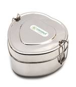 Coconut Stainless Steel Heart Shape Lunch Box with Plate - 1 Unit - 13cm