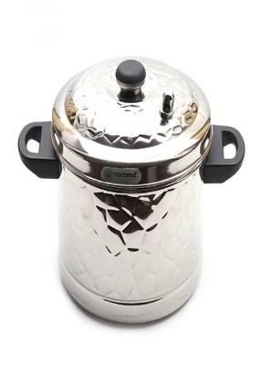 Coconut Stainless Steel Hammered Idly Cooker - 4 Plate - 16 - Idly 1