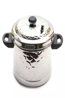 Coconut Stainless Steel Hammered Idly Cooker - 4 Plate - 16 - Idly