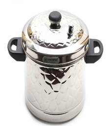 Coconut Stainless Steel Hammered Idly Cooker - 4 Plate - 16 - Idly