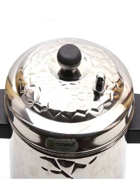 Coconut Stainless Steel Hammered Idly Cooker - 4 Plate - 16 - Idly 2