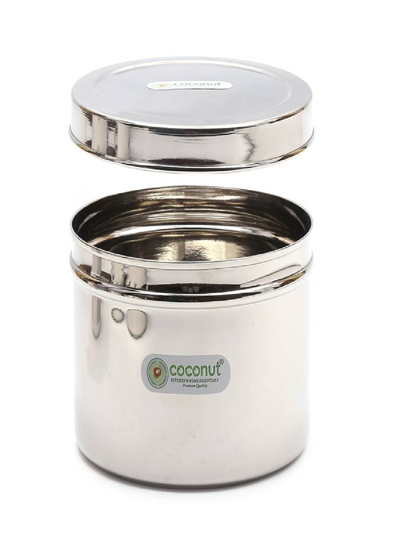 Coconut Stainless Steel Dabba/Storage Box - set of 3 - 350ml, 500ml, 750ml