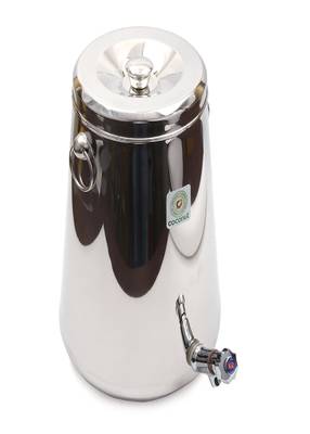 Coconut Stainless Steel Vertical Water Pot/Container with Tap - 1 PC (Capacity: 10 litres) 2