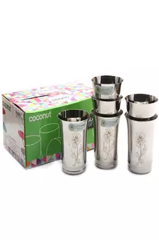 Coconut Stainless Steel Vertical Water Pot/Container with Tap - 1 PC (Capacity: 10 litres)