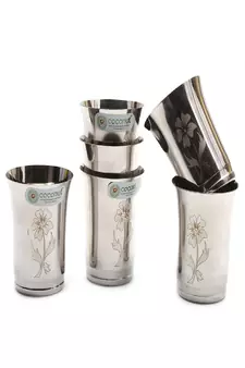 Coconut Stainless Steel Vertical Water Pot/Container with Tap - 1 PC (Capacity: 10 litres)