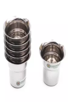 Coconut Stainless Steel Tea/Coffee Glass - Set of 6 (120 ML Each)
