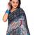Multicolor embroidered net saree with blouse