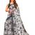 Off white embroidered net saree with blouse