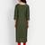 4u Fashion Green cotton viscose self design straight kurta