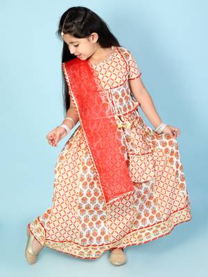 KID1 Baani Block Print Lehenga Choli 1