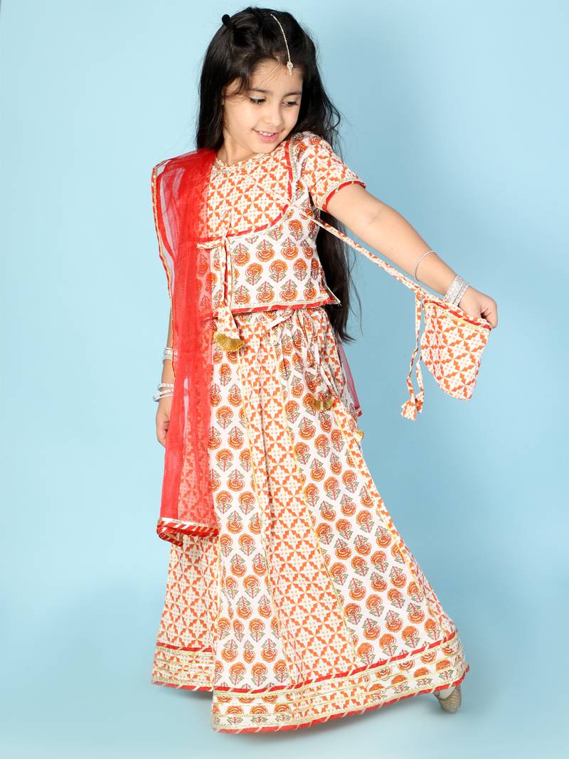 KID1 Baani Block Print Lehenga Choli