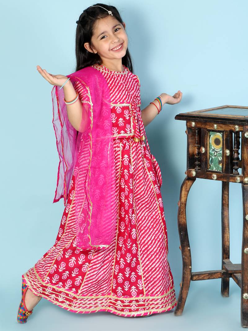 KID1 Baani Block Print Lehenga Choli