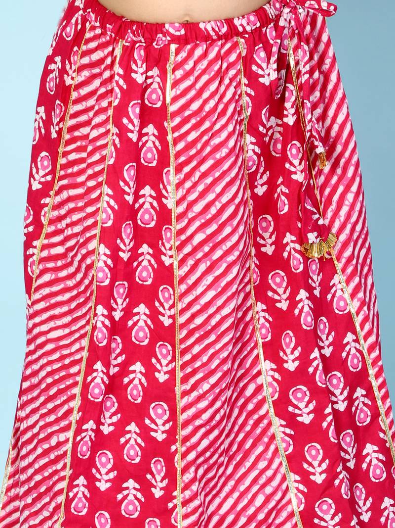 KID1 Baani Block Print Lehenga Choli
