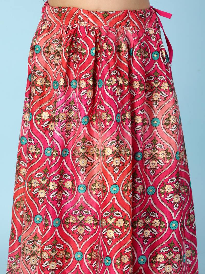 KID1 Kiara Sequins top with floral Lehenga