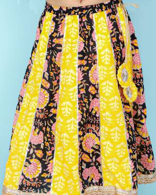 KID1 Gota work crop choli with lehenga 5