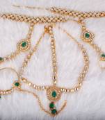 Green cubic zirconia bridal-kamarband