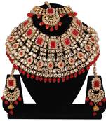 Red cubic zirconia necklace-sets
