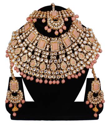 Beige cubic zirconia necklace-sets 1