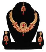 Red cubic zirconia necklace-sets
