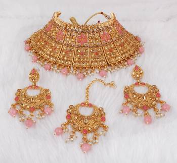 Pink cubic zirconia necklace-sets 1
