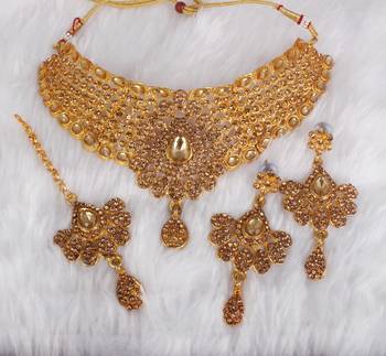 Brown cubic zirconia necklace-sets 2